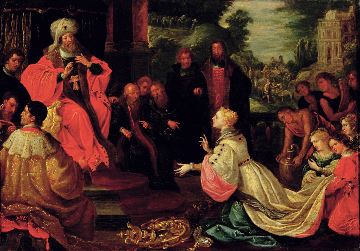 Salomon i królowa Saby autorstwa Frans II the Younger Francken