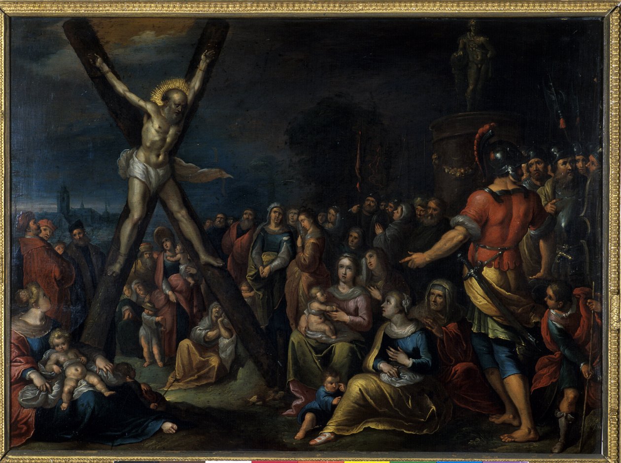 Św. Andrzej na Krzyżu (olej na miedzi) autorstwa Frans II the Younger Francken