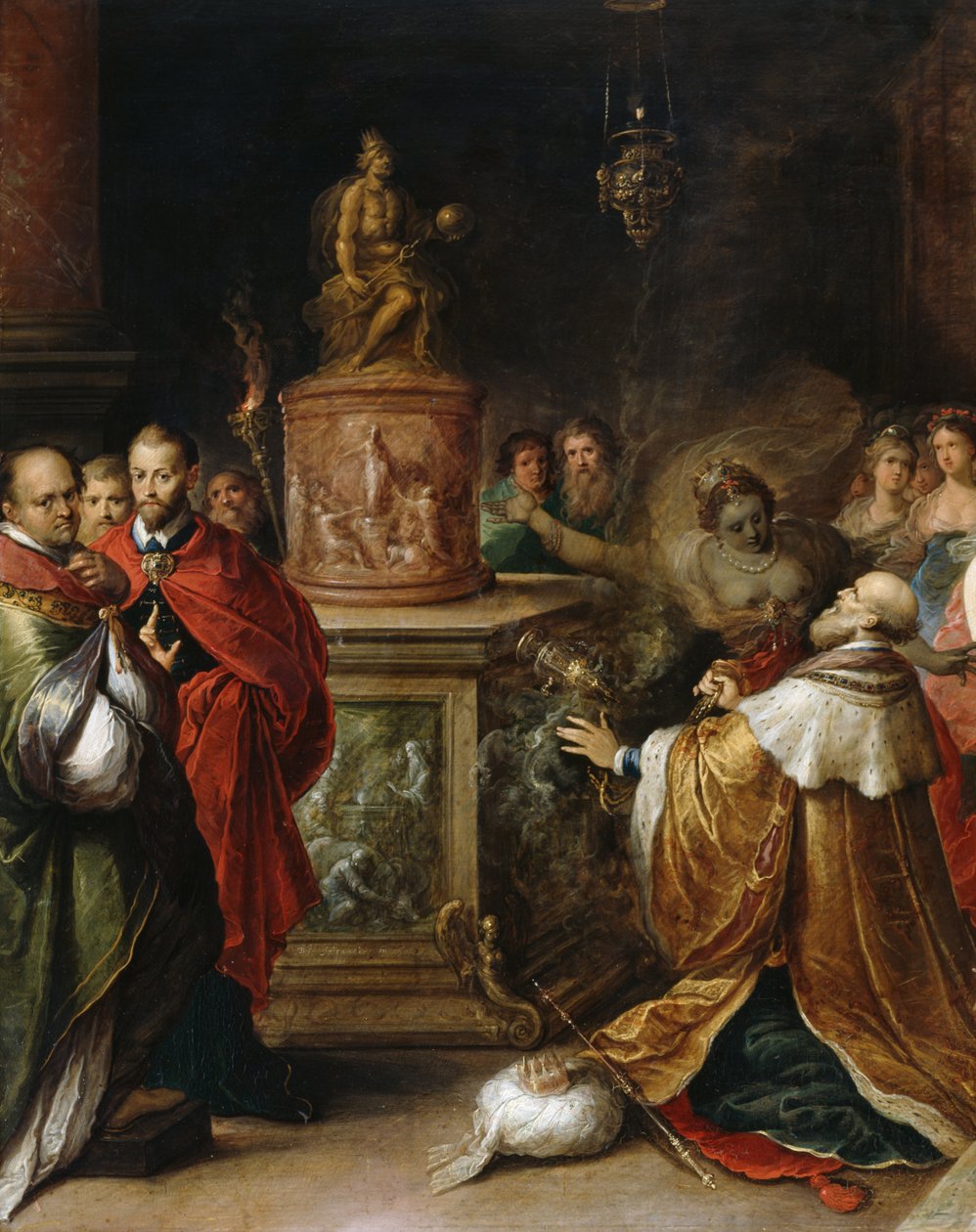 Bałwochwalstwo Salomona, ok. 1622 (olej na panelu) autorstwa Frans II the Younger Francken
