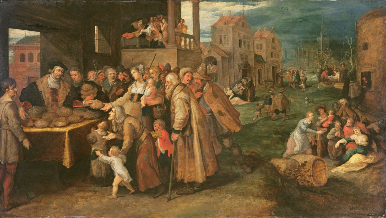 Siedem dzieł miłosierdzia, ok. 1606-16 (olej na desce) autorstwa Frans II the Younger Francken