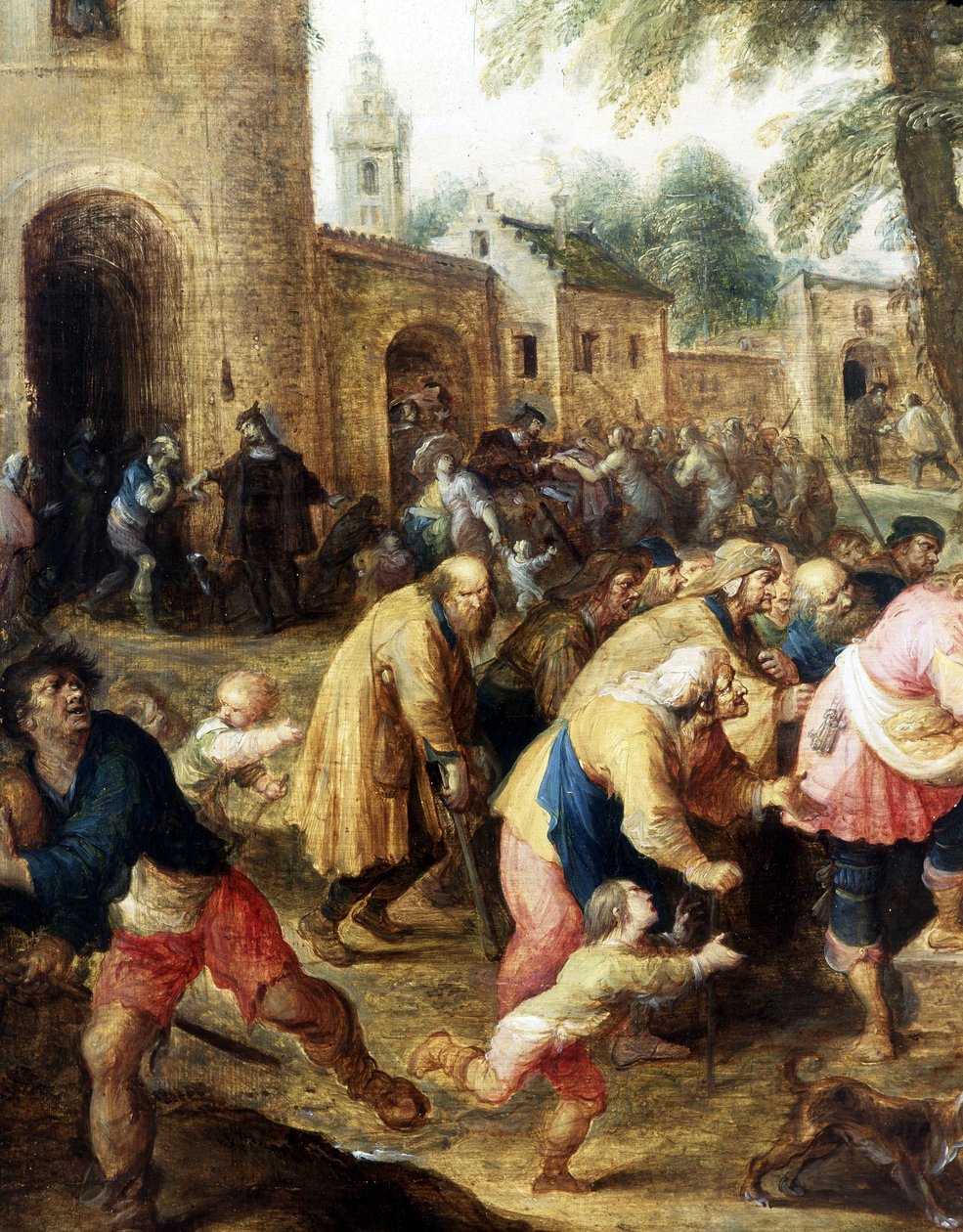 Dzieła misericordesa (szczegół). (olej na płótnie) autorstwa Frans II the Younger Francken
