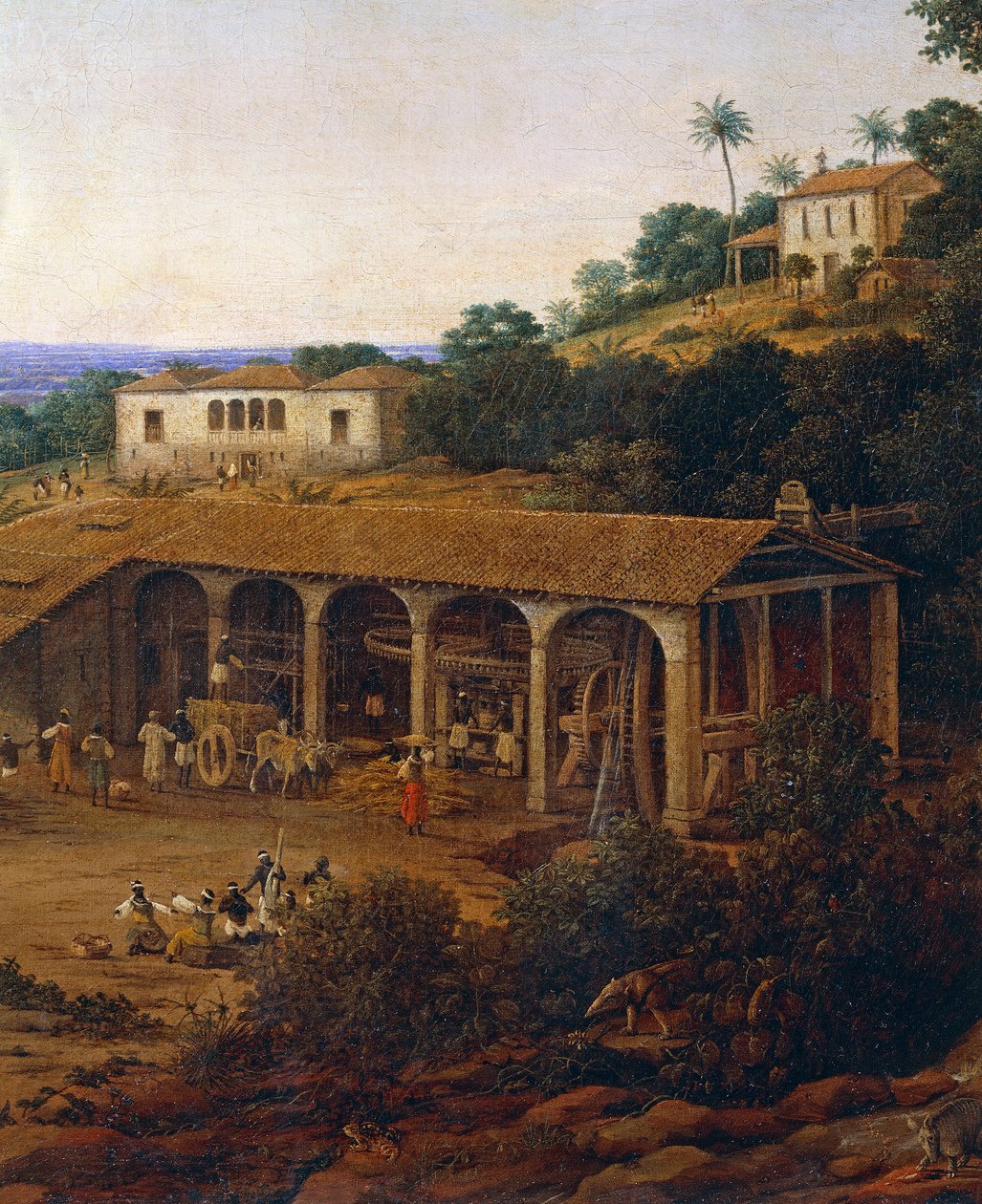 Młyny trzciny cukrowej w Brazylii, Frans Post (1612-1680), olej na płótnie autorstwa Frans Post