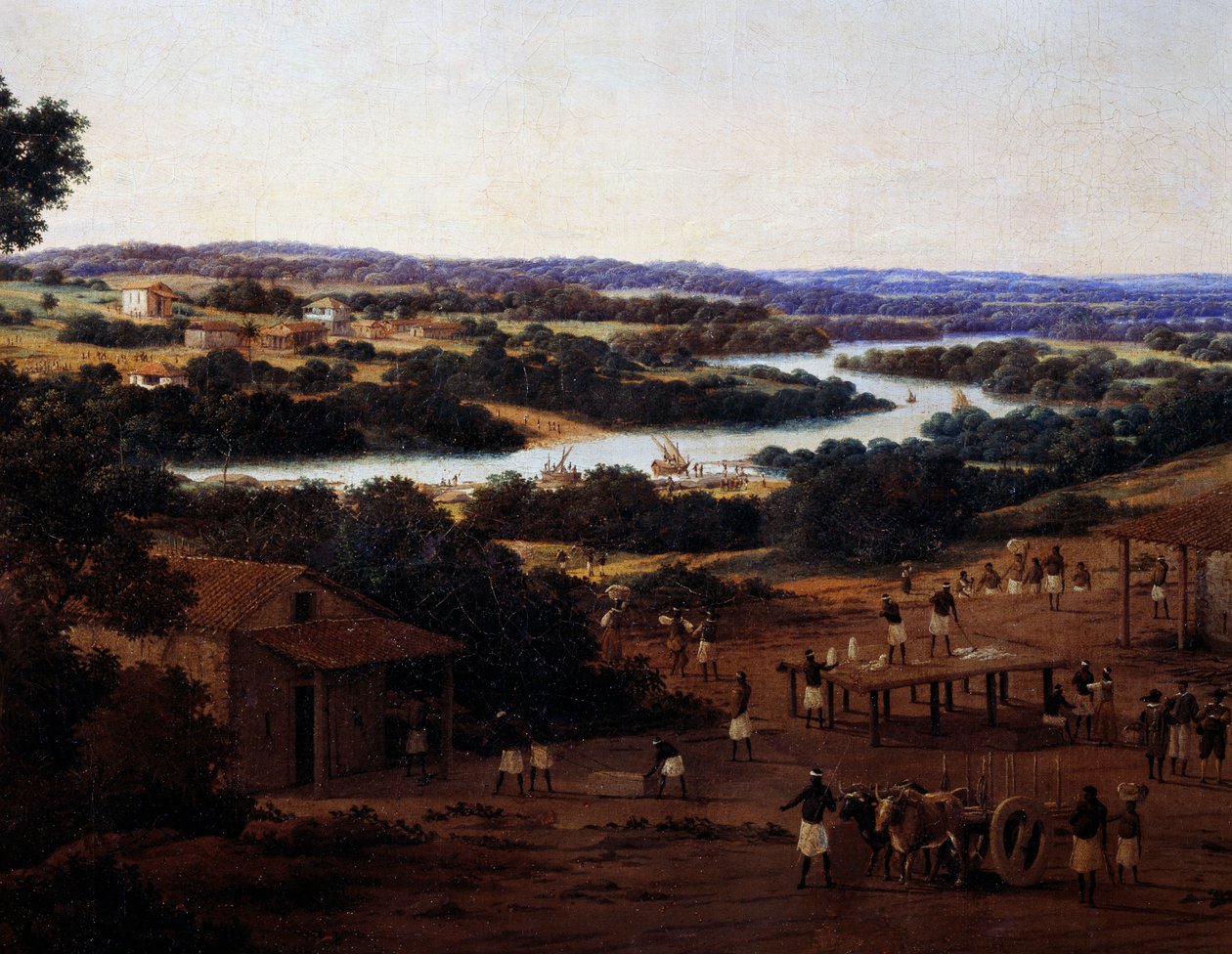 Widok Engenho Real w Brazylii, szczegół autorstwa Frans Post