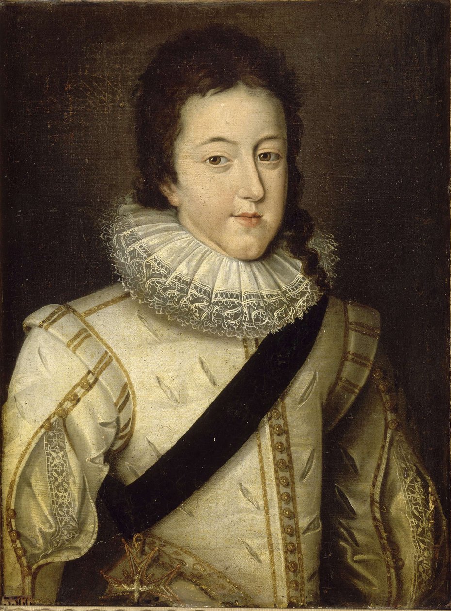 Ludwik XIII, król Francji i Nawarry 1601-1643 jako Dauphin autorstwa Frans Pourbus