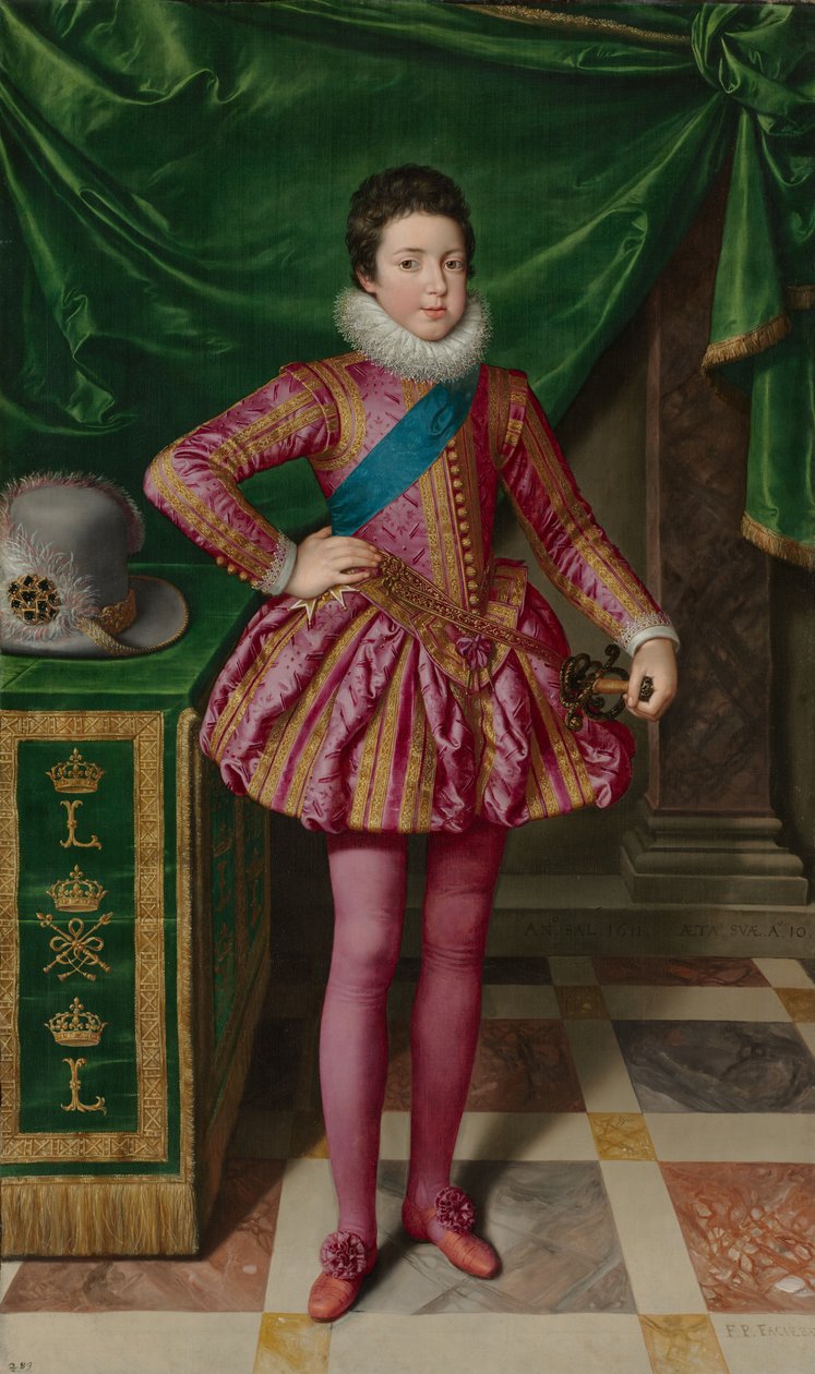 Portret króla Francji Ludwika XIII, 1611. autorstwa Frans Pourbus