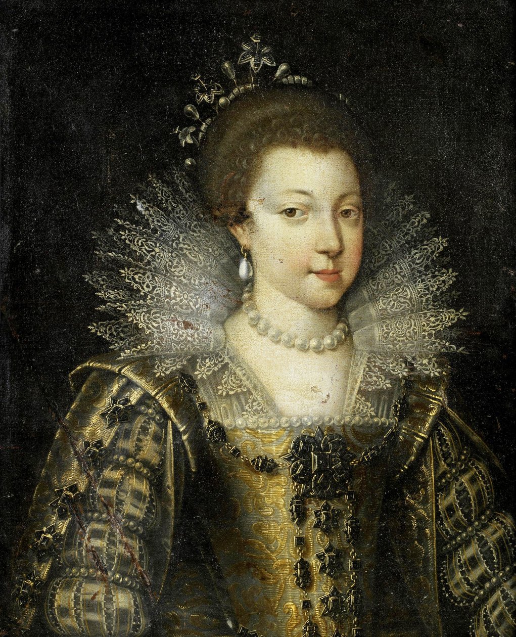 Krąg Pourbus - Portret młodej damy, prawdopodobnie Elżbiety Francuskiej autorstwa Frans Pourbus the Younger