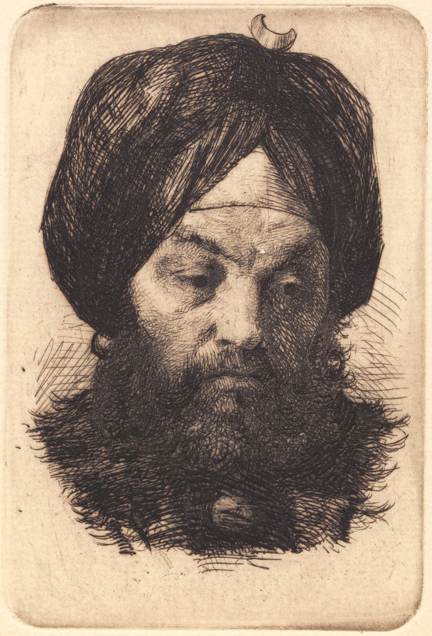 Mężczyzna w turbanie autorstwa Frans Schwartz
