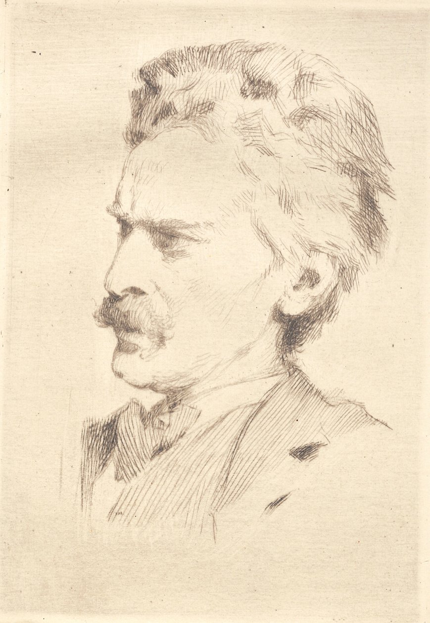 Portret ksylografa F. Hendriksena autorstwa Frans Schwartz