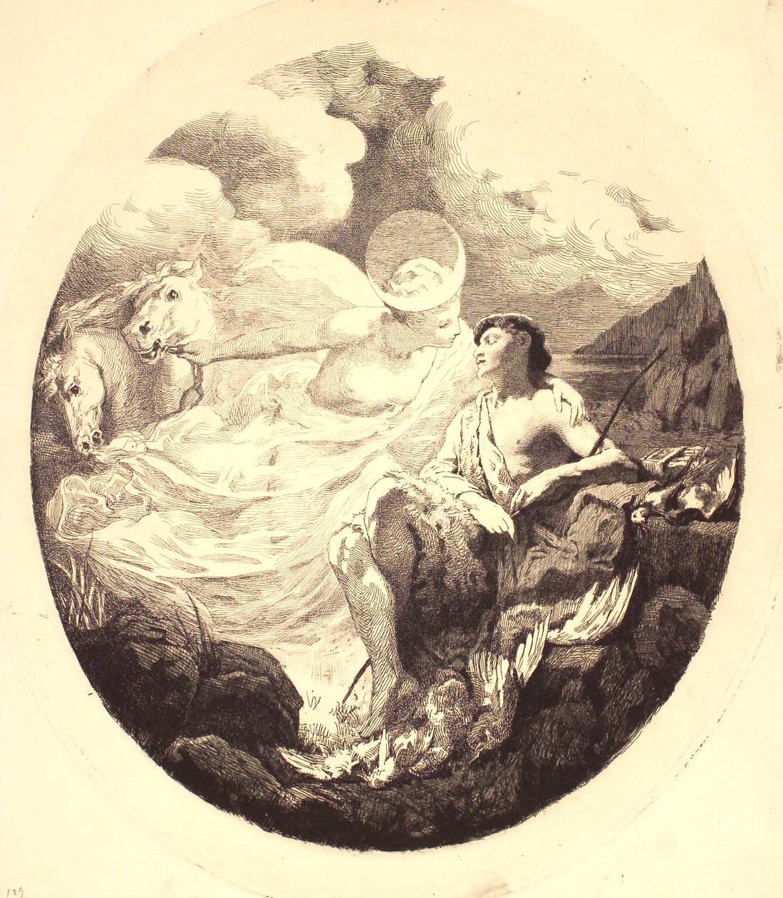 Selene i Endymion autorstwa Frans Schwartz