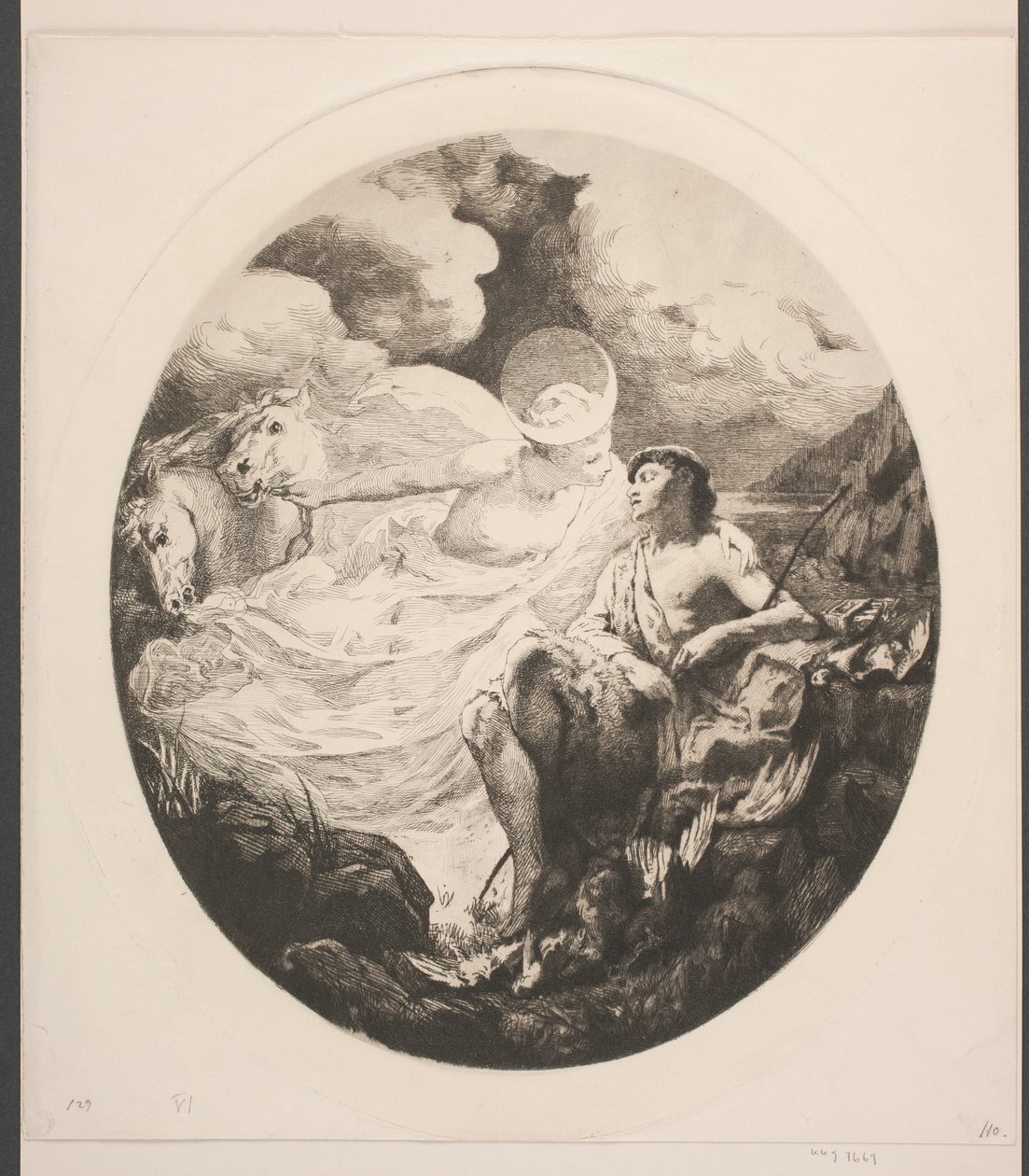 Selene i Endymion autorstwa Frans Schwartz