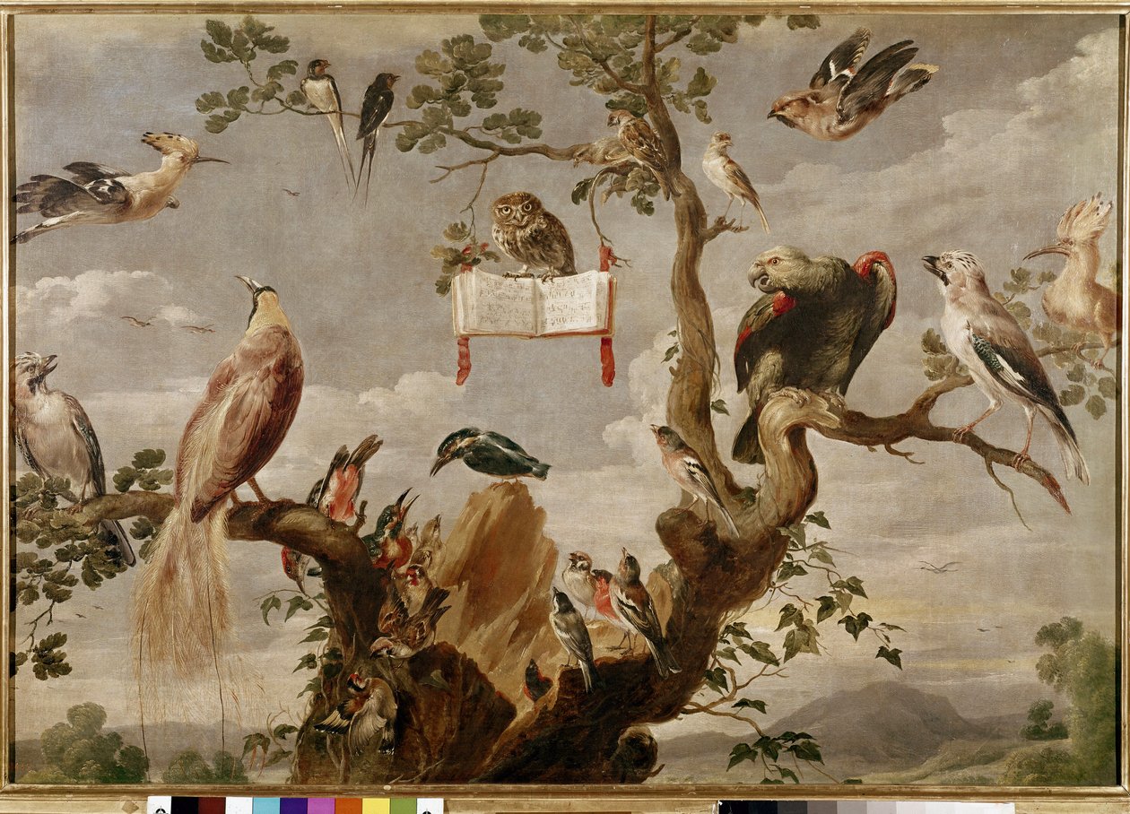 Ptasi koncert (olej na płótnie) autorstwa Frans Snyders