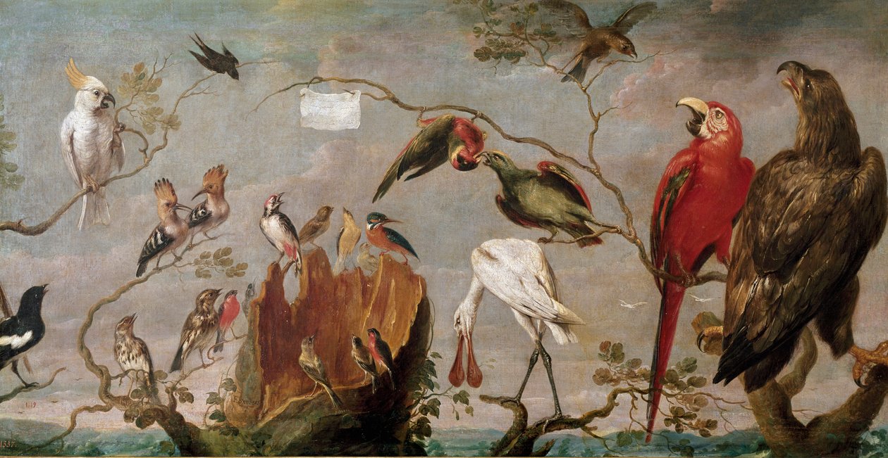 Koncert Ptaki Obraz Fransa Snydersa (Snijders) (1579-1657) Madryt XVII w., Muzeum Prado autorstwa Frans Snyders