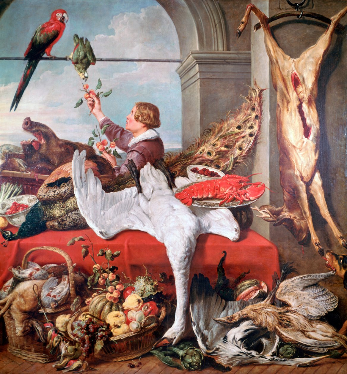 Wnętrze biura, c1635 autorstwa Frans Snyders or Snijders