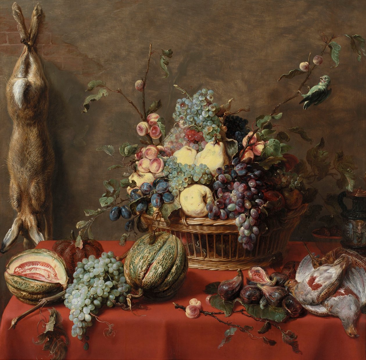 Martwa natura z owocami i martwym zającem autorstwa Frans Snyders