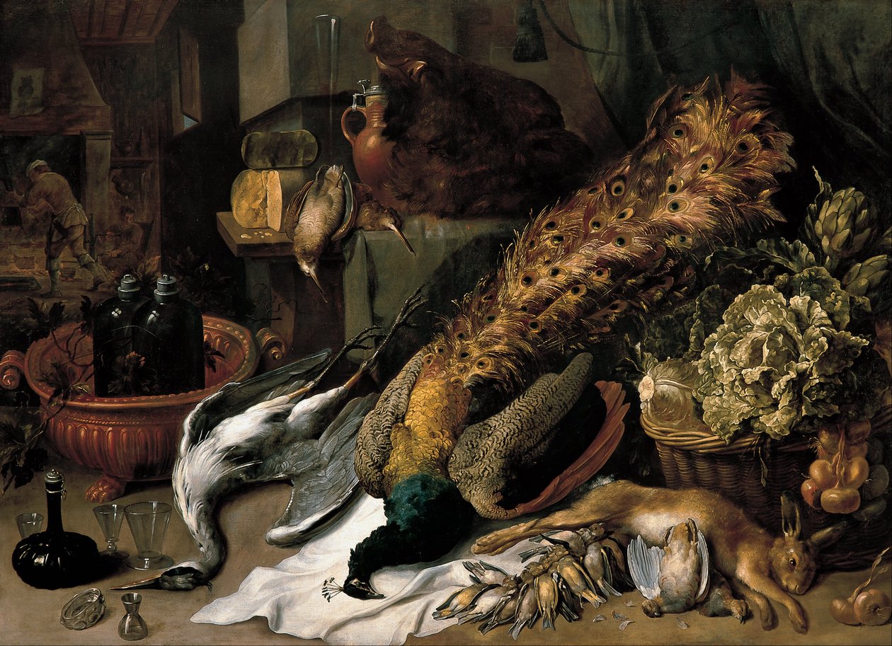 Martwa natura z chłodziarką do wina autorstwa Frans Snyders