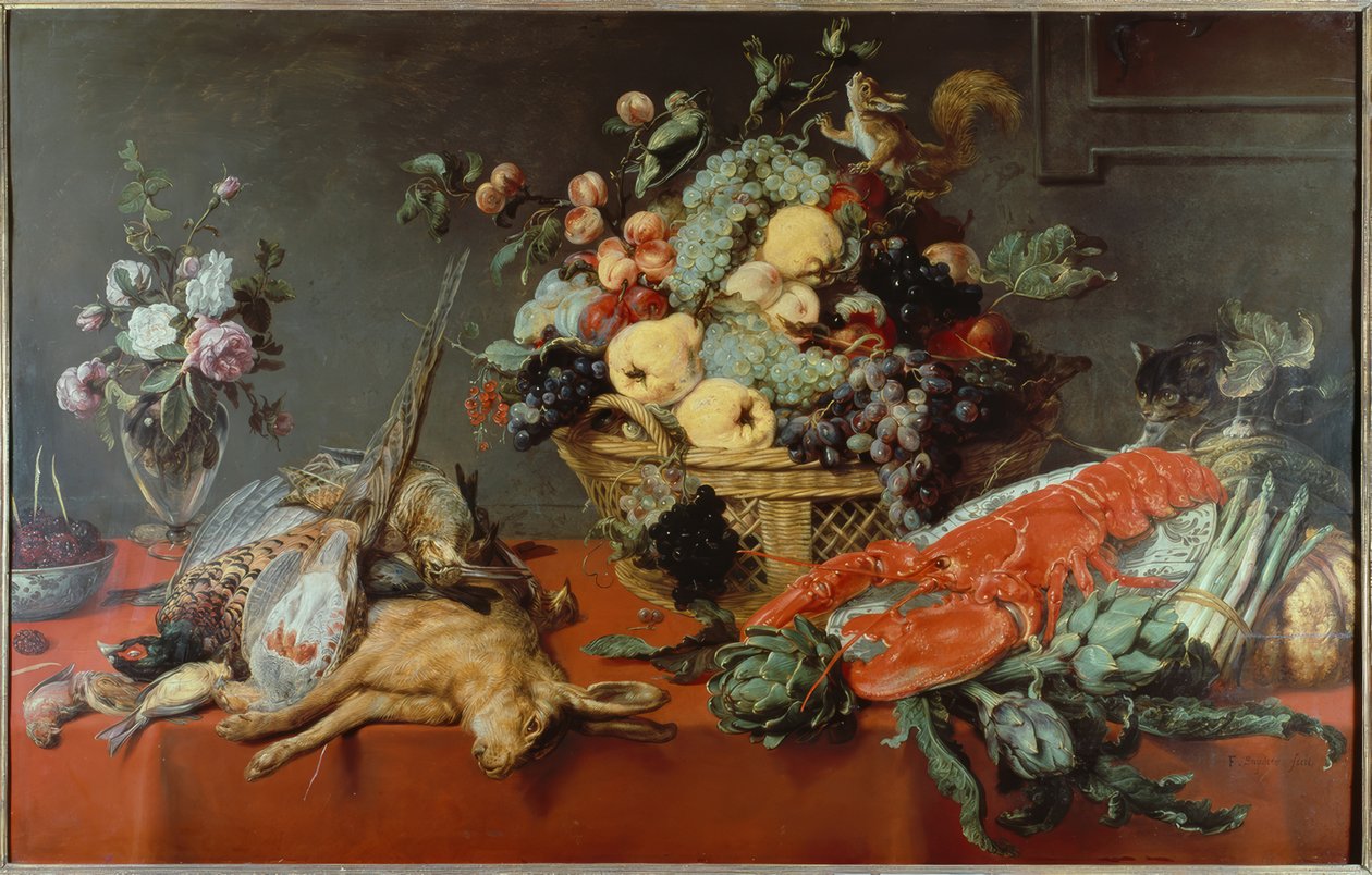 Martwa natura z koszem owoców autorstwa Frans Snyders or Snijders