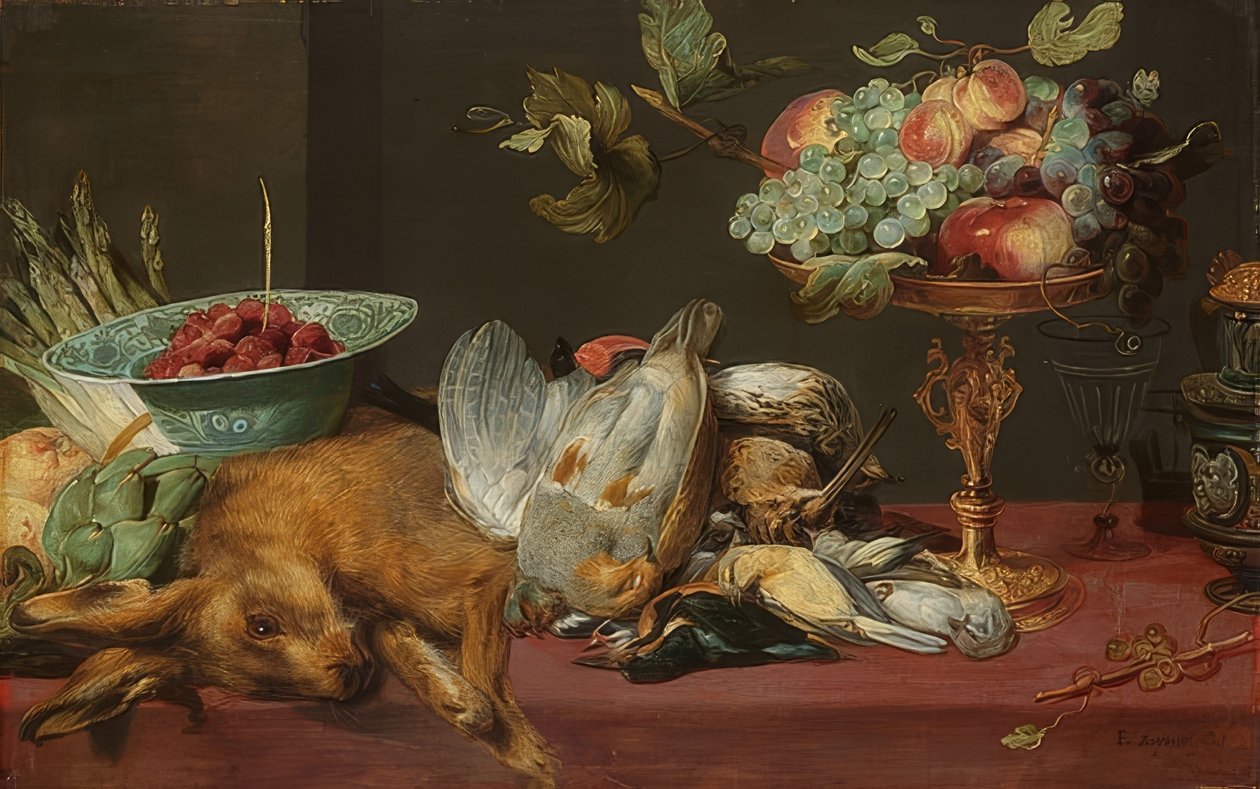 Martwa natura z drobną zwierzyną łowną i owocami autorstwa Frans Snyders or Snijders