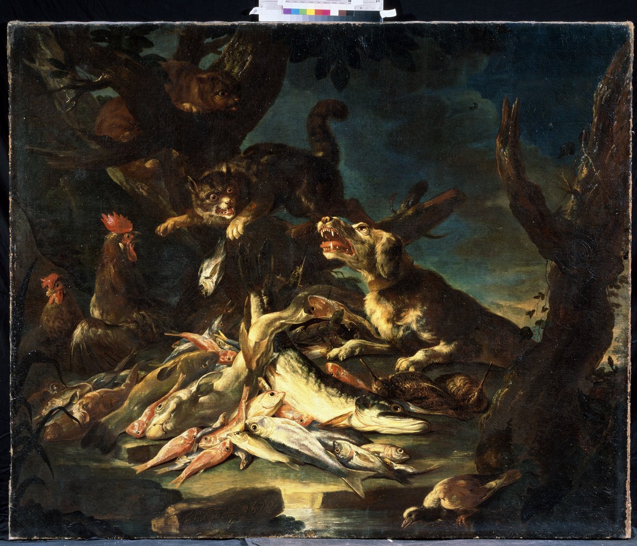 Ryby (Ryby). Obraz Fransa Snydersa (1579-1657). olej na płótnie autorstwa Frans Snyders or Snijders