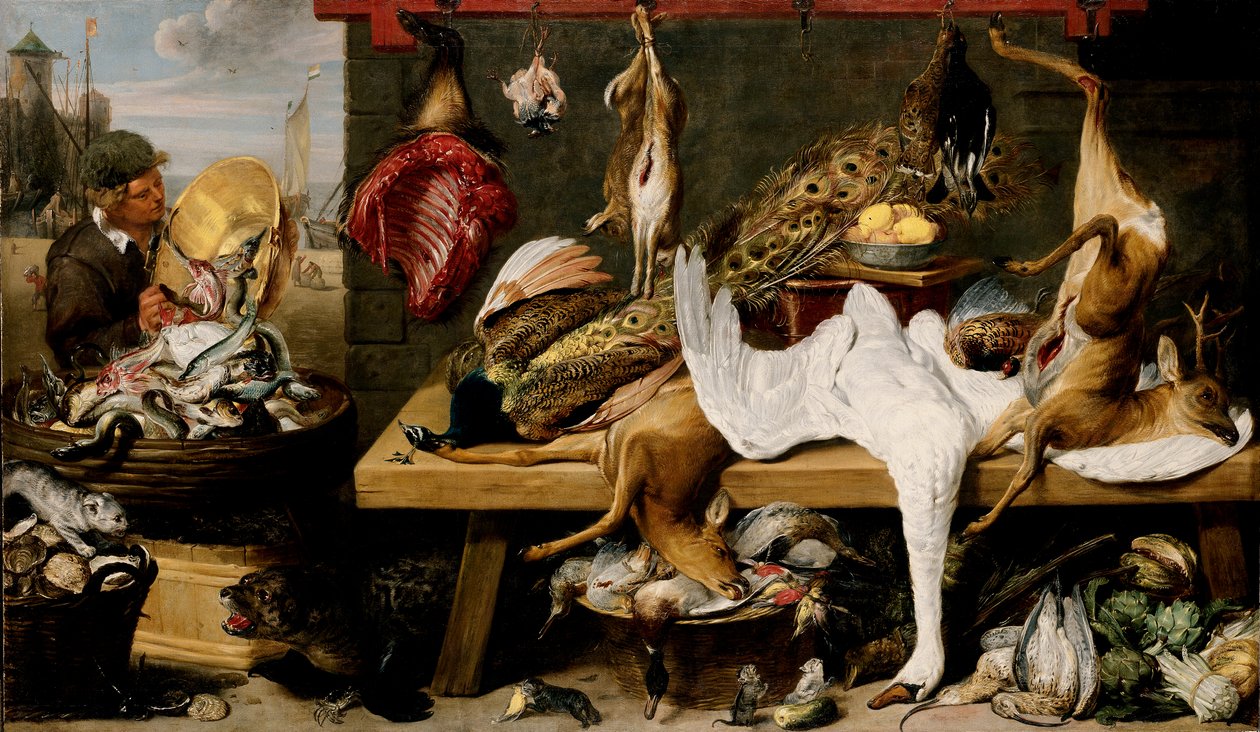 Scena targowa na nabrzeżu, ok. 1635-1640 autorstwa Frans and workshop Snyders