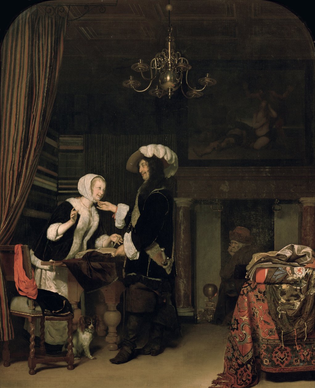 Kawaler w Sklepie, 1660 autorstwa Frans van Mieris the Elder
