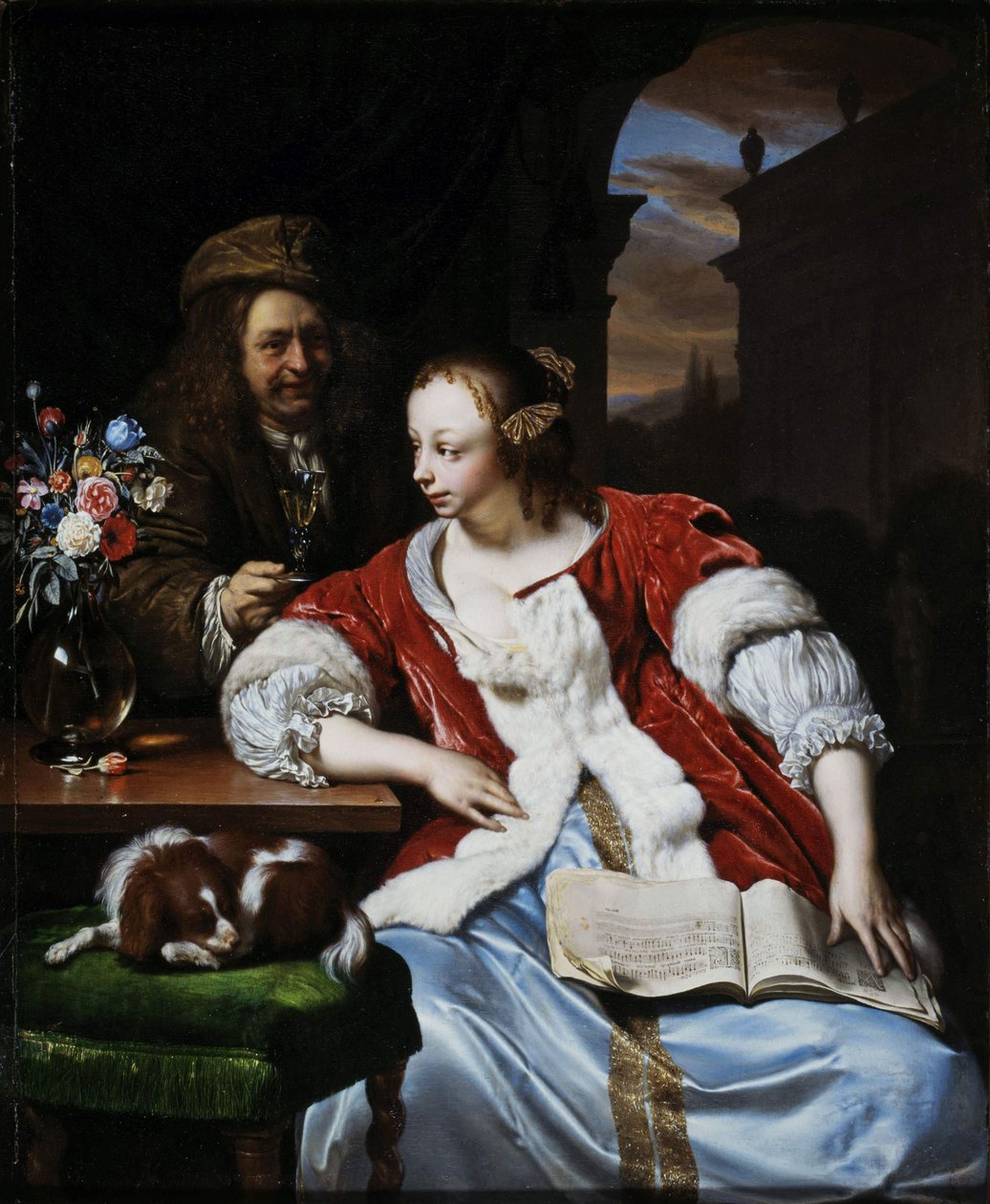 Przerwana piosenka: portret artysty i jego żony, 1671. autorstwa Frans van Mieris the Elder