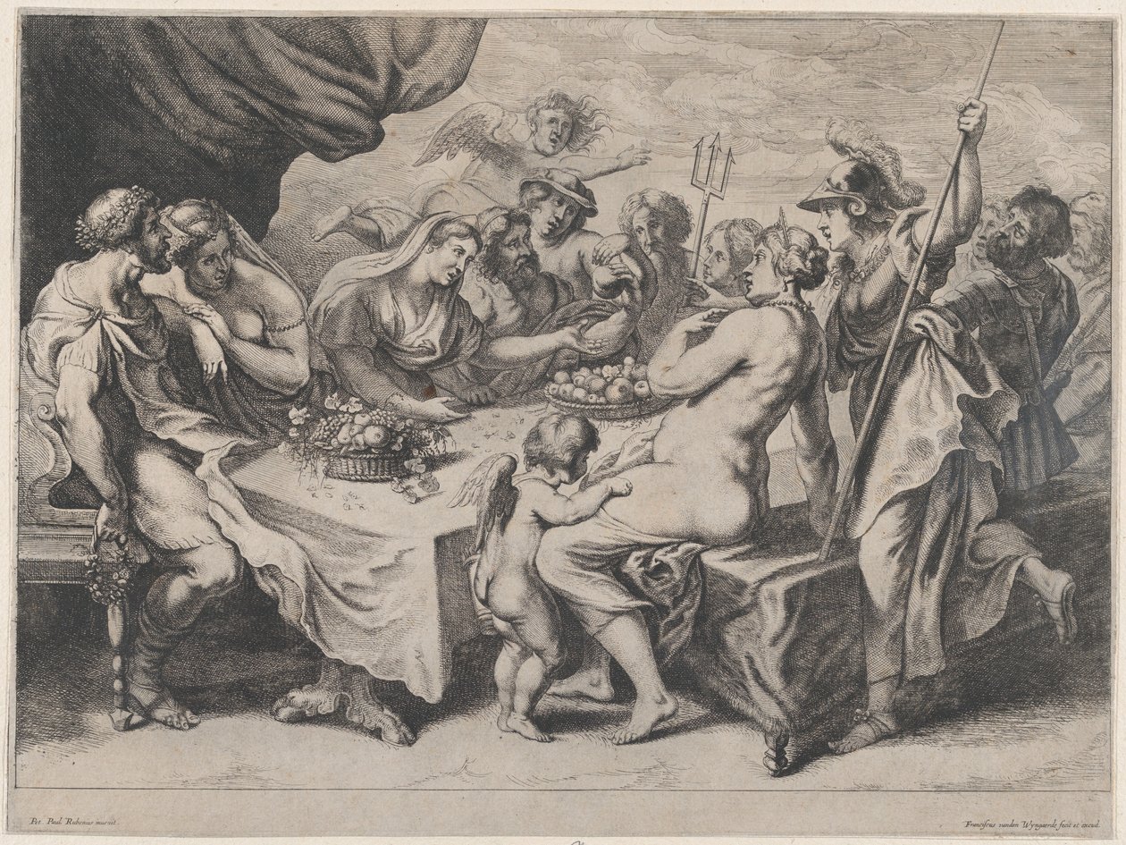 Wesele Peleusa i Tetydy, 1636-79. autorstwa Frans van den Wyngaerde