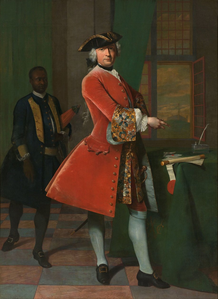 Portret Jana Prangera i zniewolonego sługi autorstwa Frans van der Mijn
