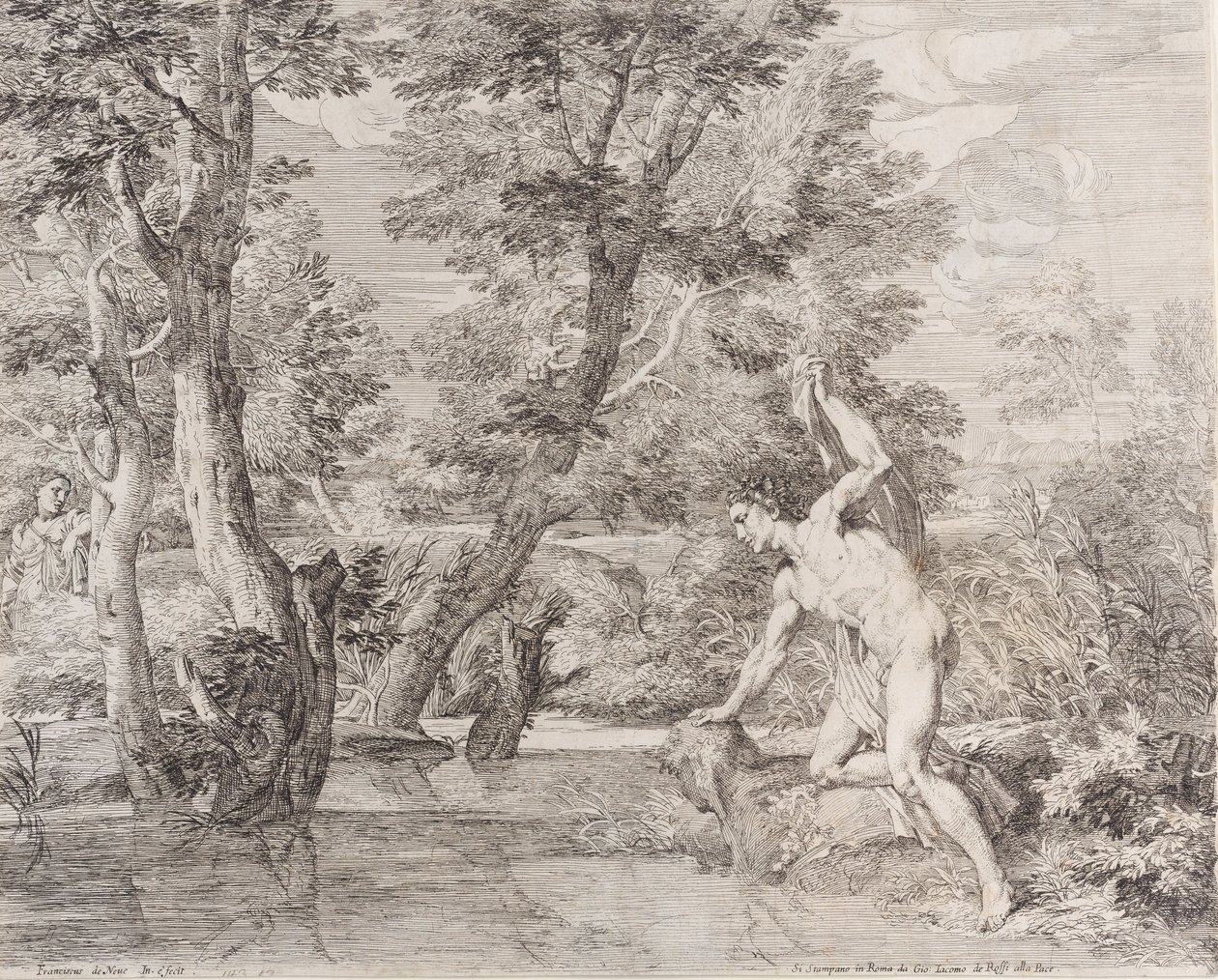 Narcyz i Echo, XVII wiek. autorstwa Frans van der Neve