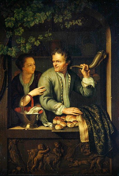 Piekarz (olej na dębie) autorstwa Frans van the Younger Mieris