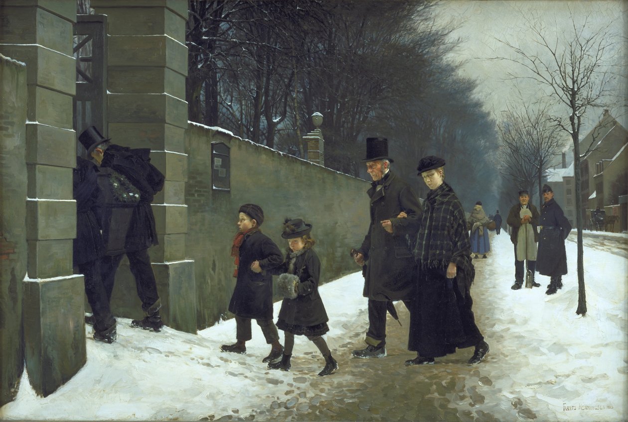 Pogrzeb autorstwa Frants Henningsen
