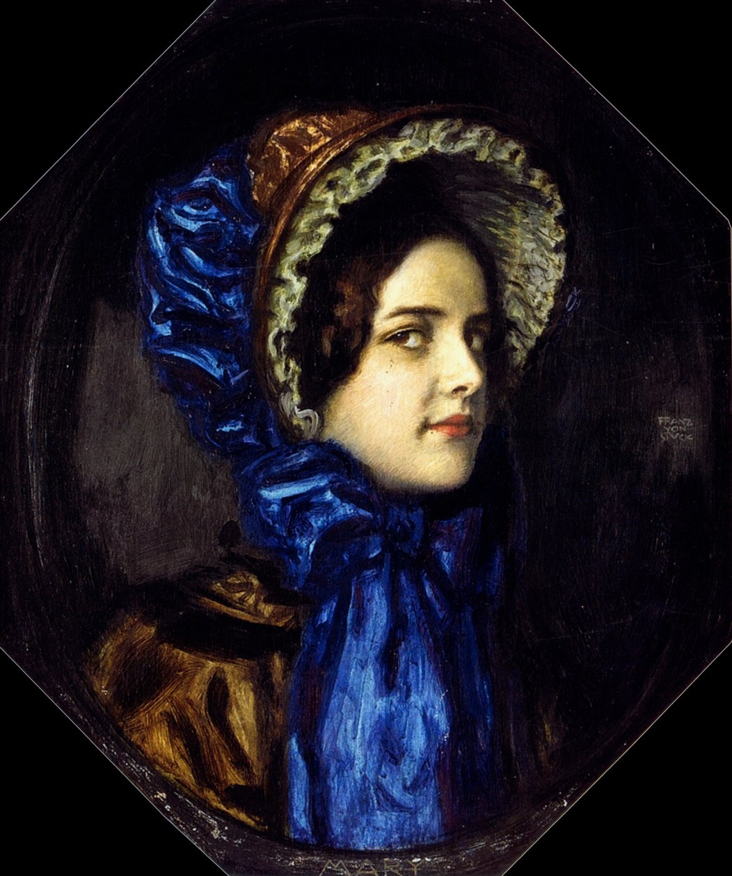Maryja w biedermeierowskim kapeluszu autorstwa Franz von Stuck