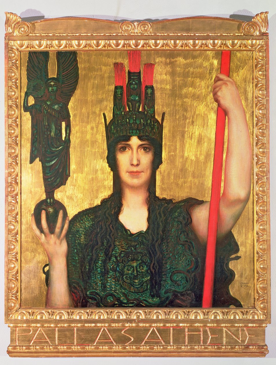 Pallas Atena, 1898 (panel) autorstwa Franz von Stuck