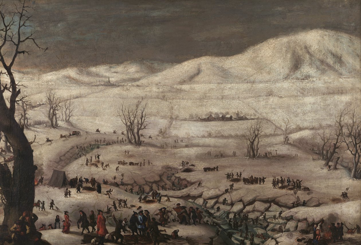 Wędkowanie na jeziorze Cerknica autorstwa Franz Anton von Steinberg