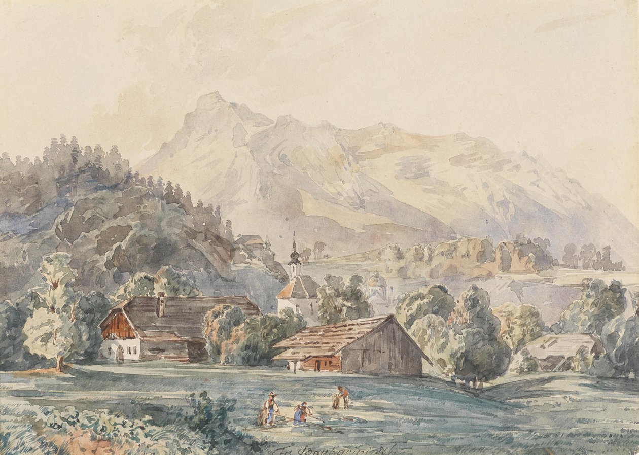 Miejsce Gnigl ​​niedaleko Salzburga autorstwa Franz Barbarini
