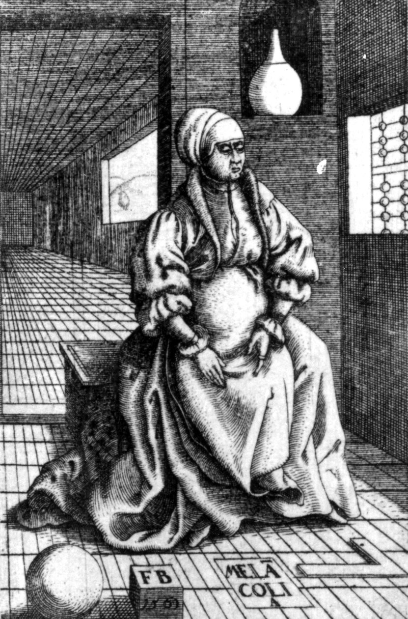 Melancholia, 1560 autorstwa Franz Isaac Brun