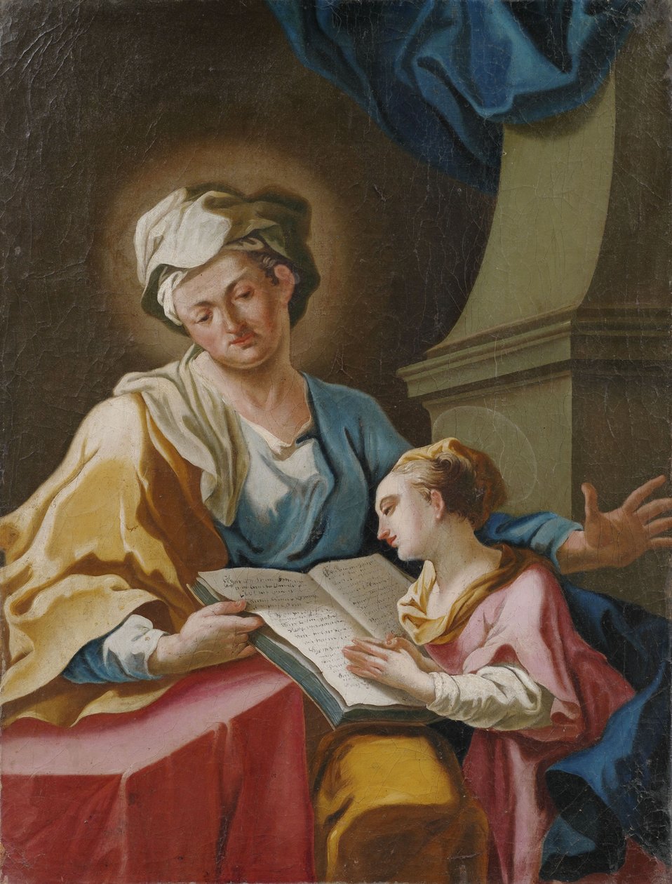Anna uczy Marię czytać autorstwa Franz Joseph Spiegler