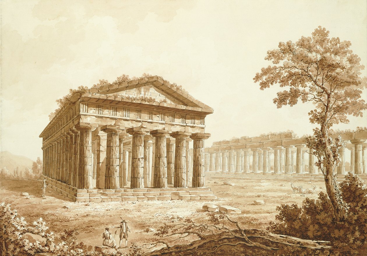 Świątynia Neptuna i Bazylika w Paestum autorstwa Franz Kaisermaan