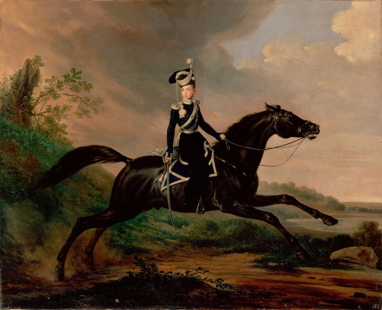 Portret konny wielkiego księcia Aleksandra Nikołajewicza autorstwa Franz Krüger