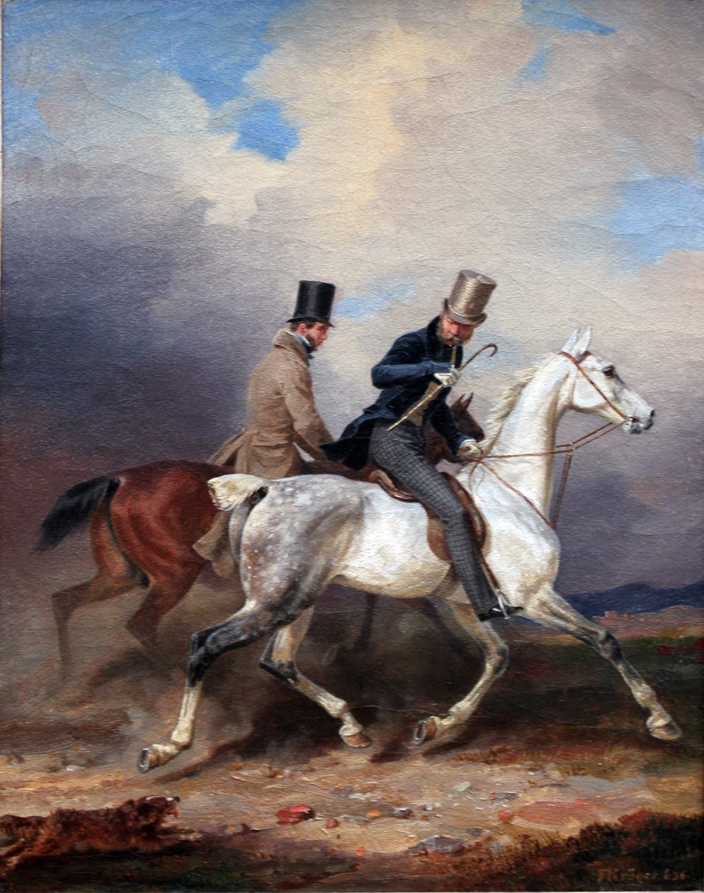 Książę Wilhelm Jazda w towarzystwie artysty autorstwa Franz Krüger