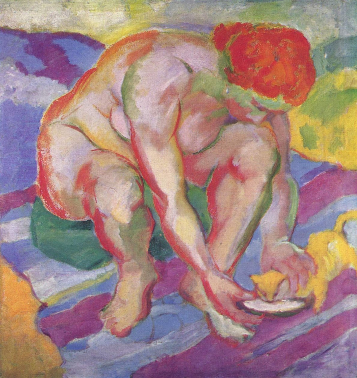 Działaj z kotem autorstwa Franz Marc