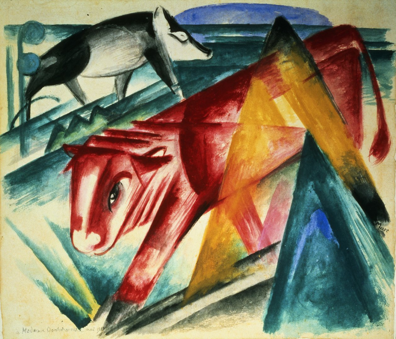 Zwierzęta, 1913 autorstwa Franz Marc
