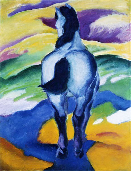 Niebieski koń autorstwa Franz Marc