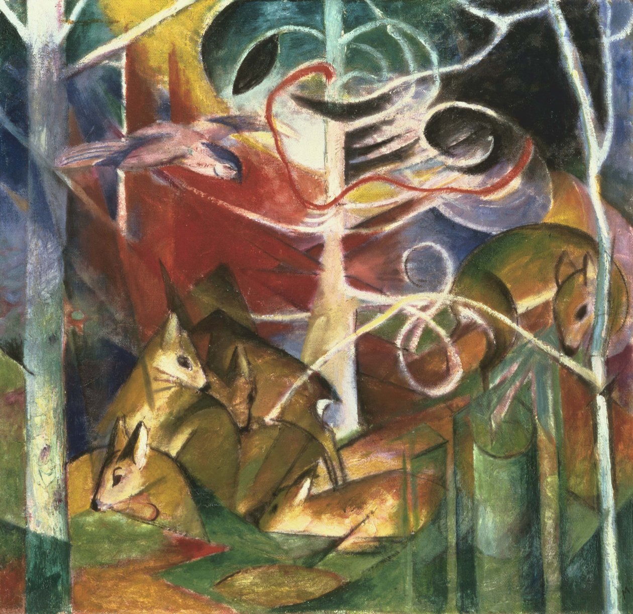 Jeleń w lesie I autorstwa Franz Marc