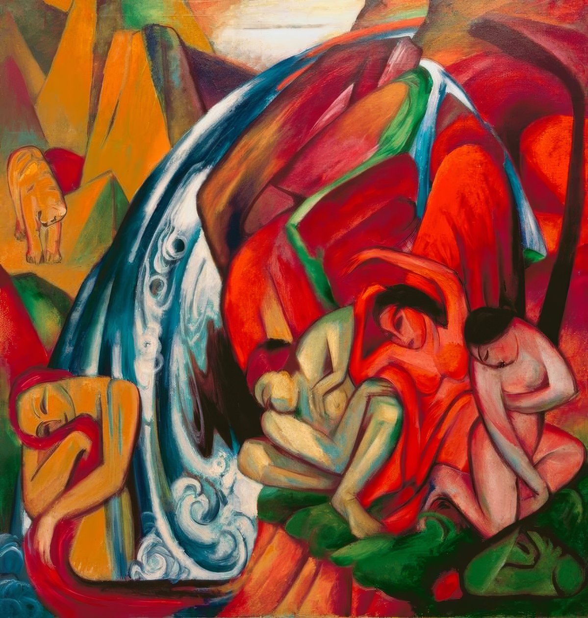 Wodospad (kobiety pod wodospadem) autorstwa Franz Marc