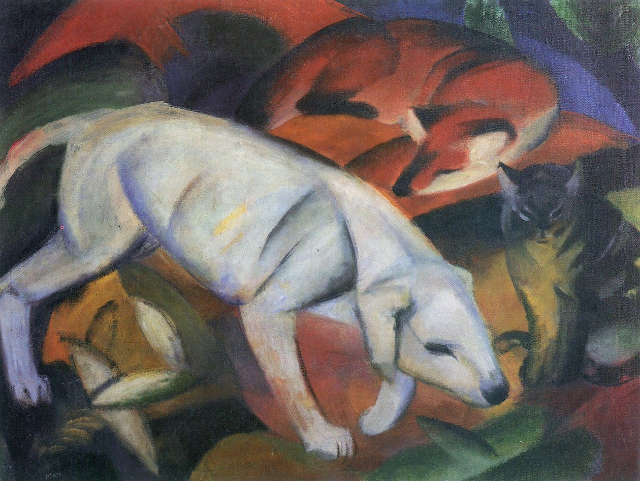 Trzy zwierzęta autorstwa Franz Marc