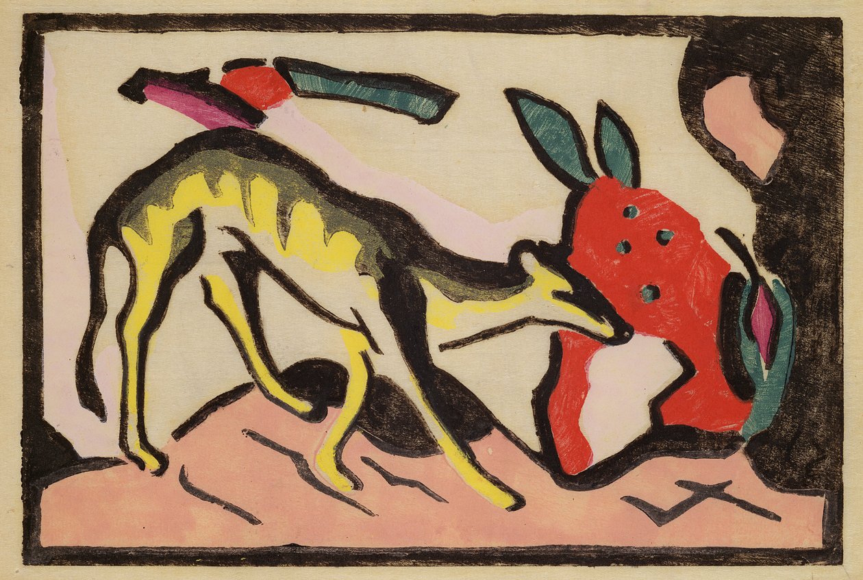 Lenistwo, 1912 autorstwa Franz Marc