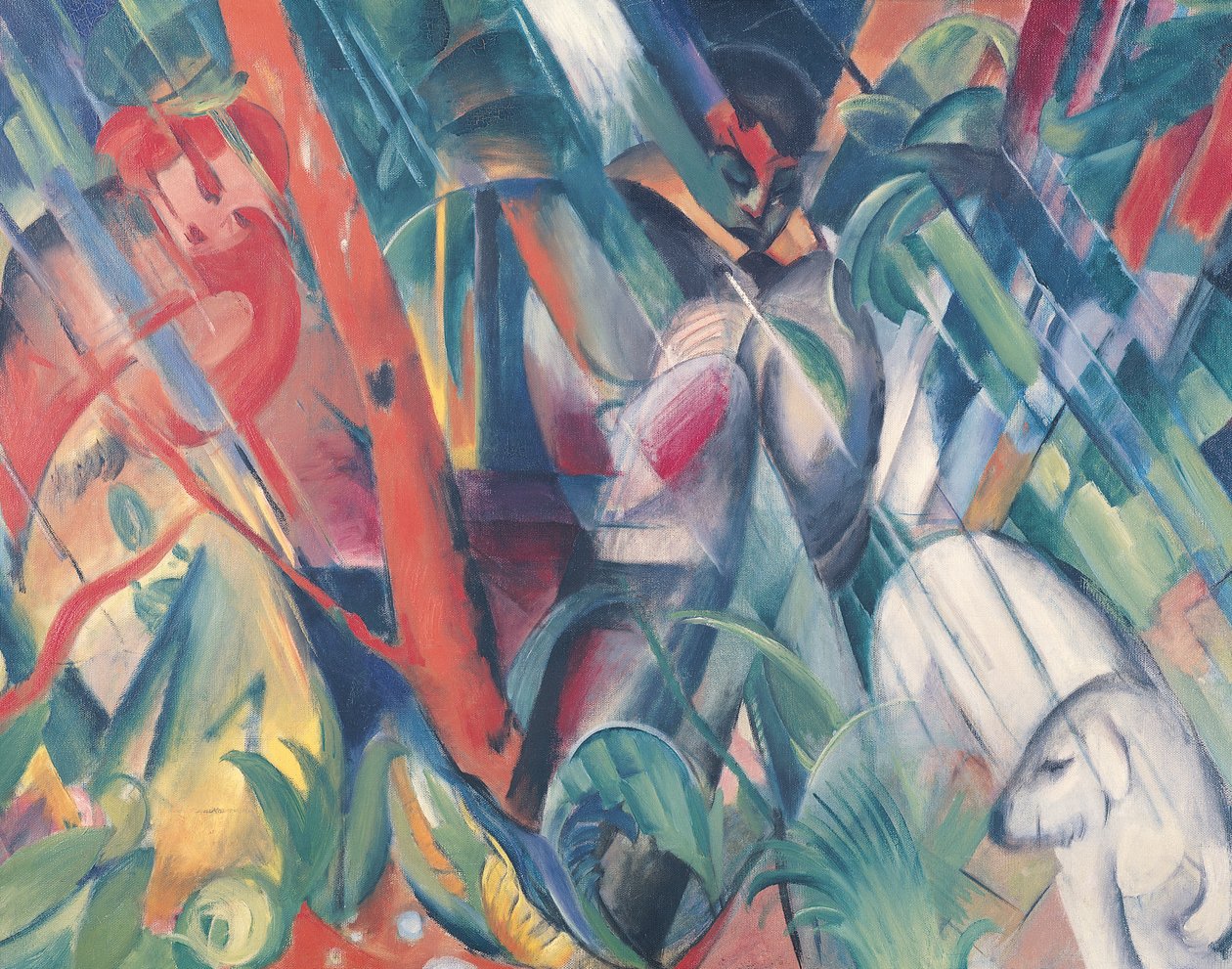 W deszczu, 1912 autorstwa Franz Marc