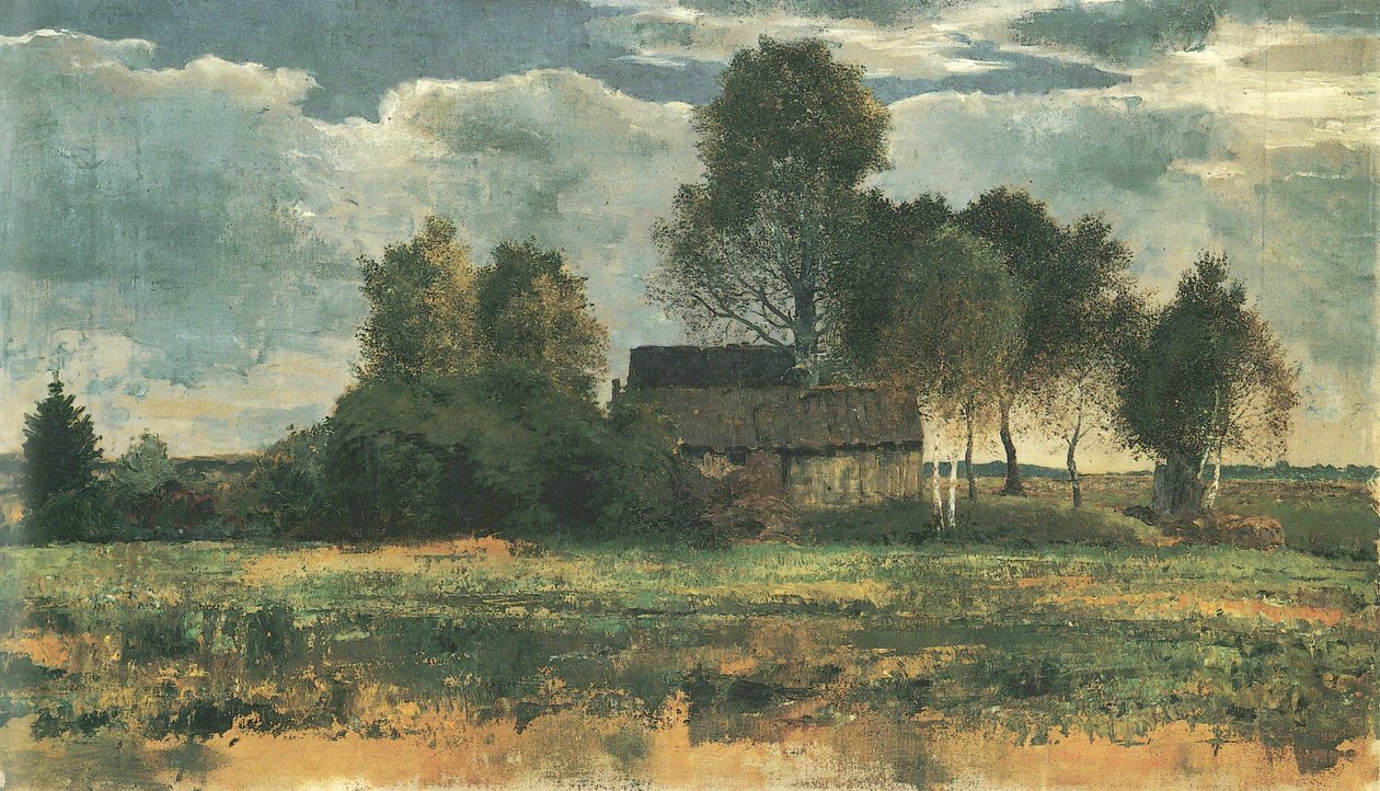 Chaty bagienne w Dachauer Moos autorstwa Franz Marc