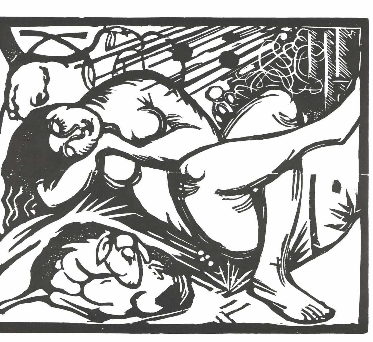 Śpiąca pasterka autorstwa Franz Marc