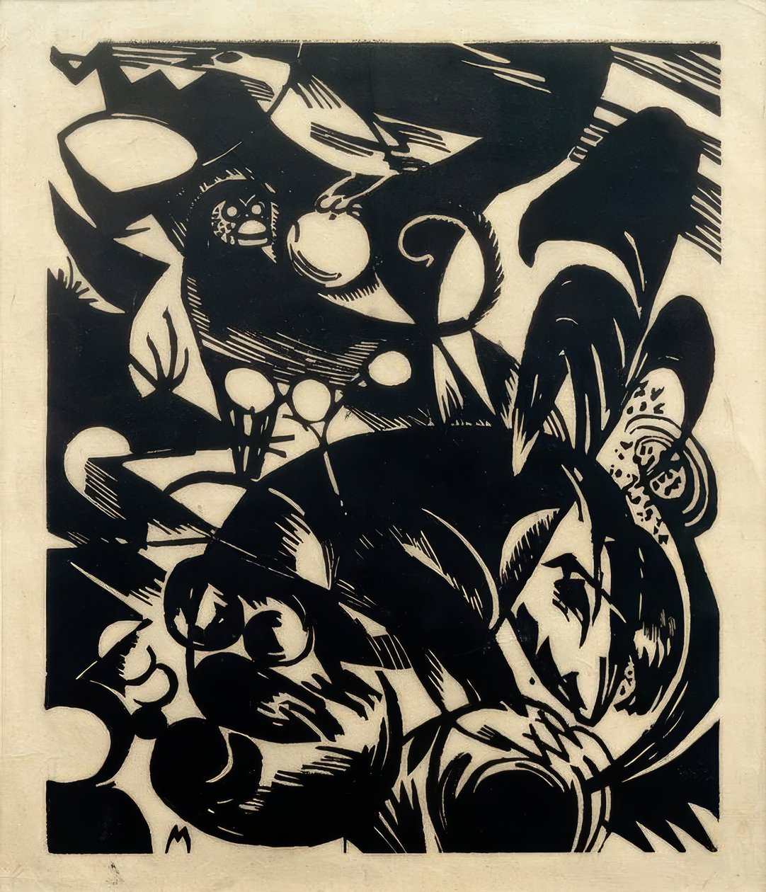 Historia stworzenia I (Pawian) autorstwa Franz Marc